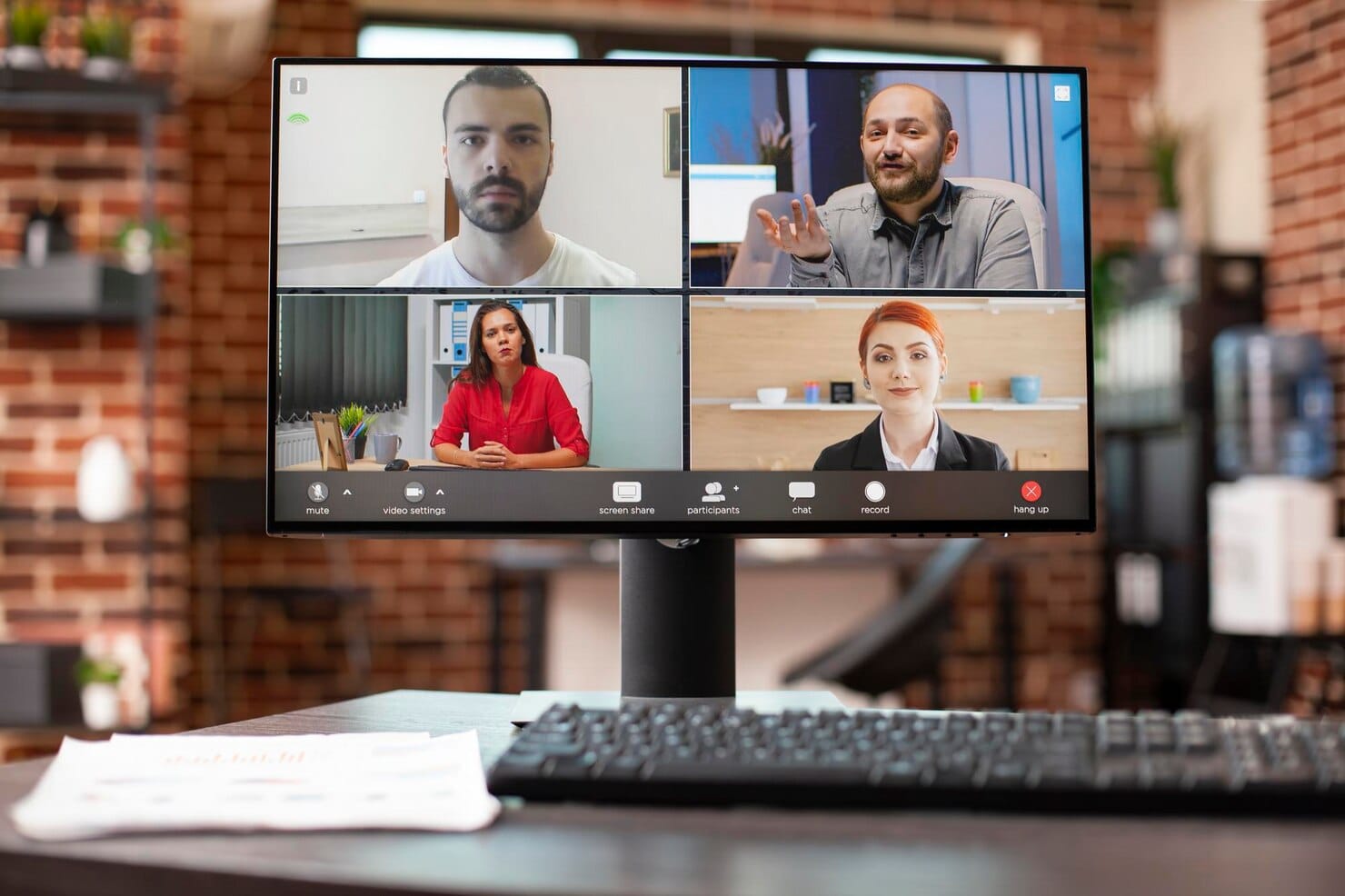 online group meeting office desk 482257 119189