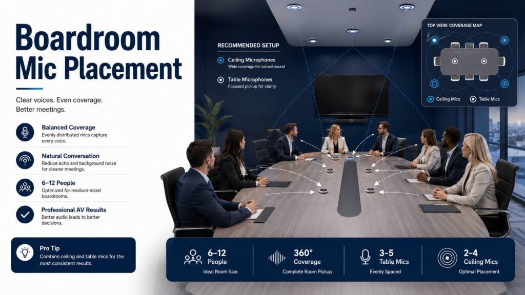 Boardroom microphone placement guide