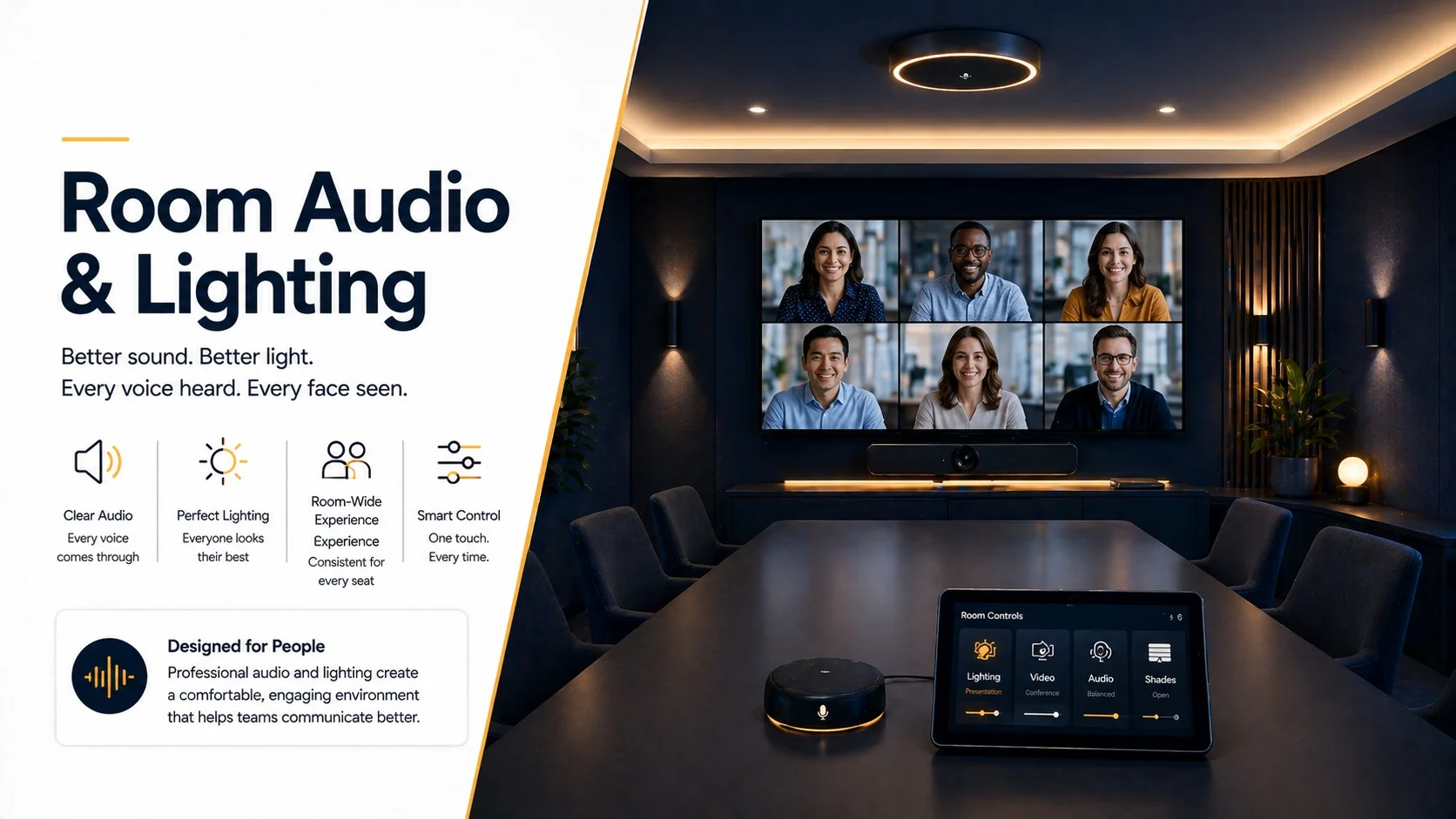 Room Audio and Lighting